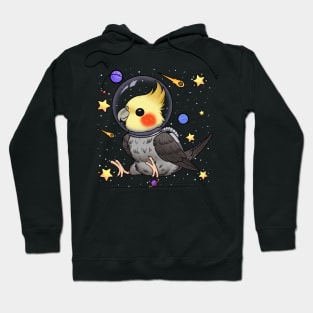 Cosmic Aviator: The Spacefaring Cockatiel Hoodie